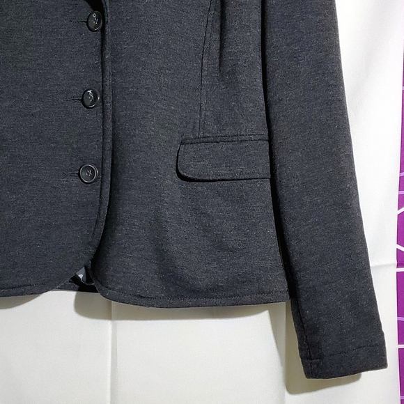 Original Nicole Miller Dark Grey 3-Button Blazer Coat -Size Large (extra button) - Picture 4 of 12